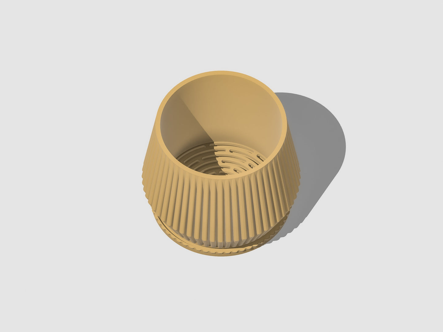 Stratos Modern Plant Pot con drenaje, Maceta impresa en 3D Diseño acanalado moderno único, Stratos ligero