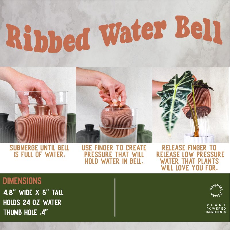 Rosebud HomeGoods Ribbed Water Bell Thumb Pot